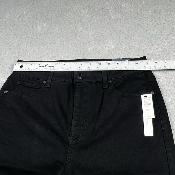 Talbots Straight Leg Black Denim Jeans Womens Size 10P Straight Leg High Waist - Picture 5 of 13